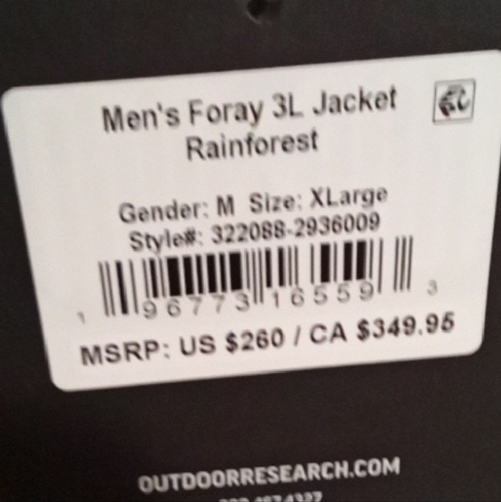 Outdoor Research Men's Olive Raincoat - Picture 2 of 5